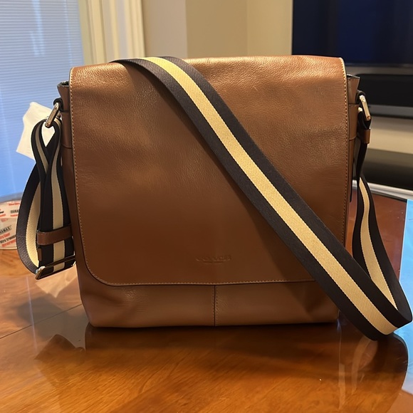 Coach Messenger Charles Small In Sport Calf F72362, Brown Leather Cross Body Bag - Picture 4 of 8